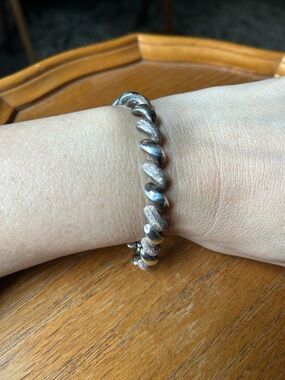 Milor Italy 925 Silver Twisted Link Bracelet San Marco design VINTAGE